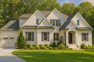 Modern 2-Story House Plan with Open Floor Layout and CAD Blueprint