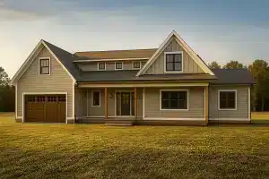 81'-8 wide 1.5-story house plan with 4 bedrooms, 3 bathrooms,