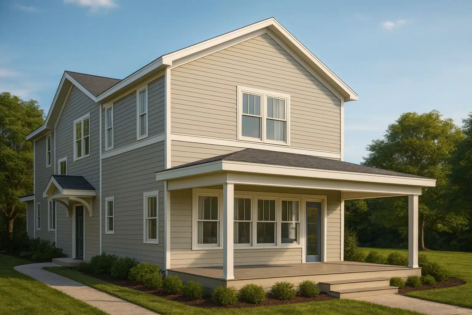 2,012 sq. ft. Craftsman-style home plan with 3 bedrooms, 2.5 baths