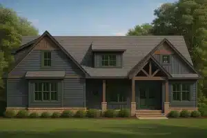 1.5-story home floor plan featuring 2,700 heated sq. ft.