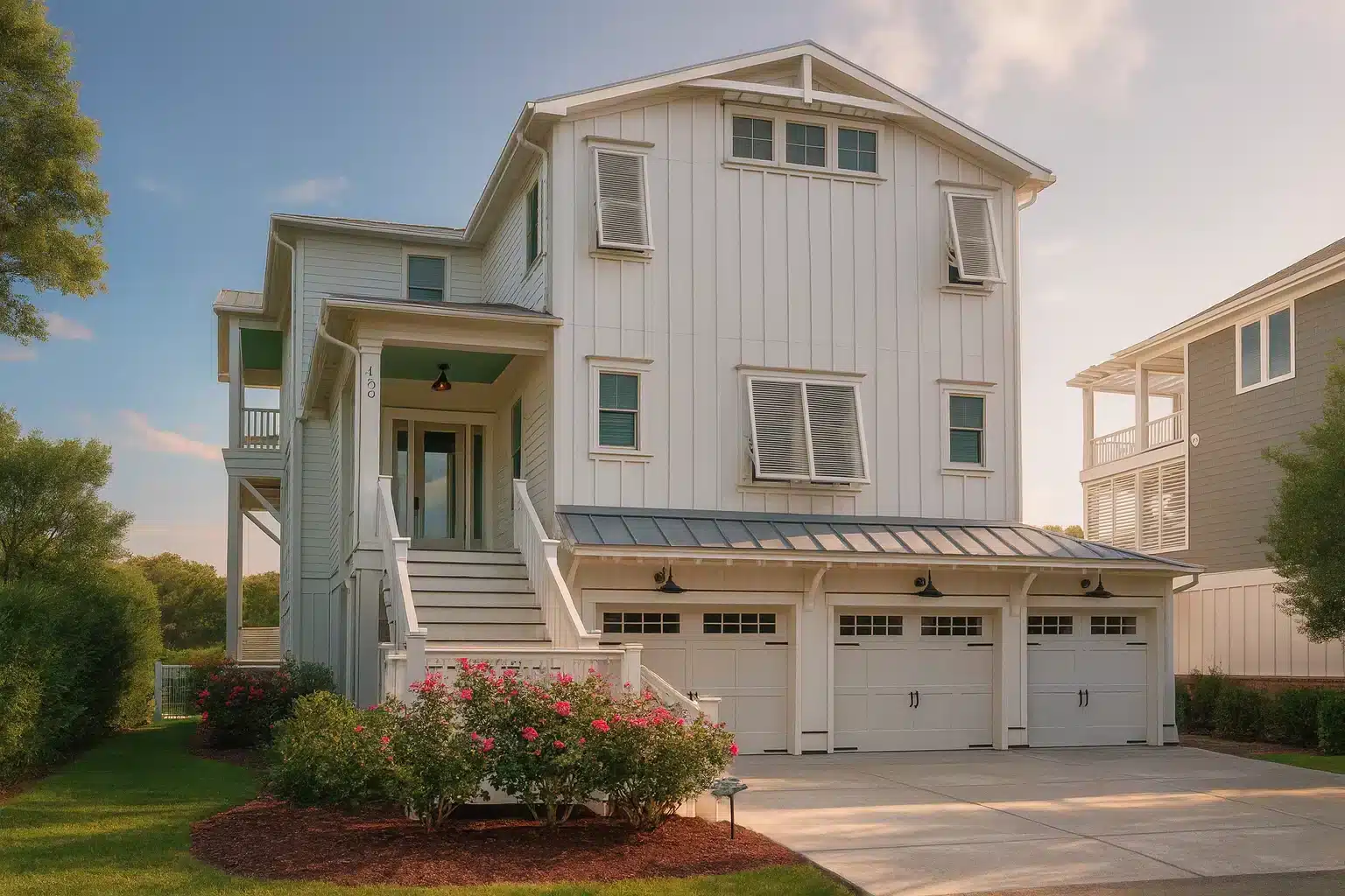 coastal beach home plan with 4,246.7 heated sq. ft., 4 bedrooms