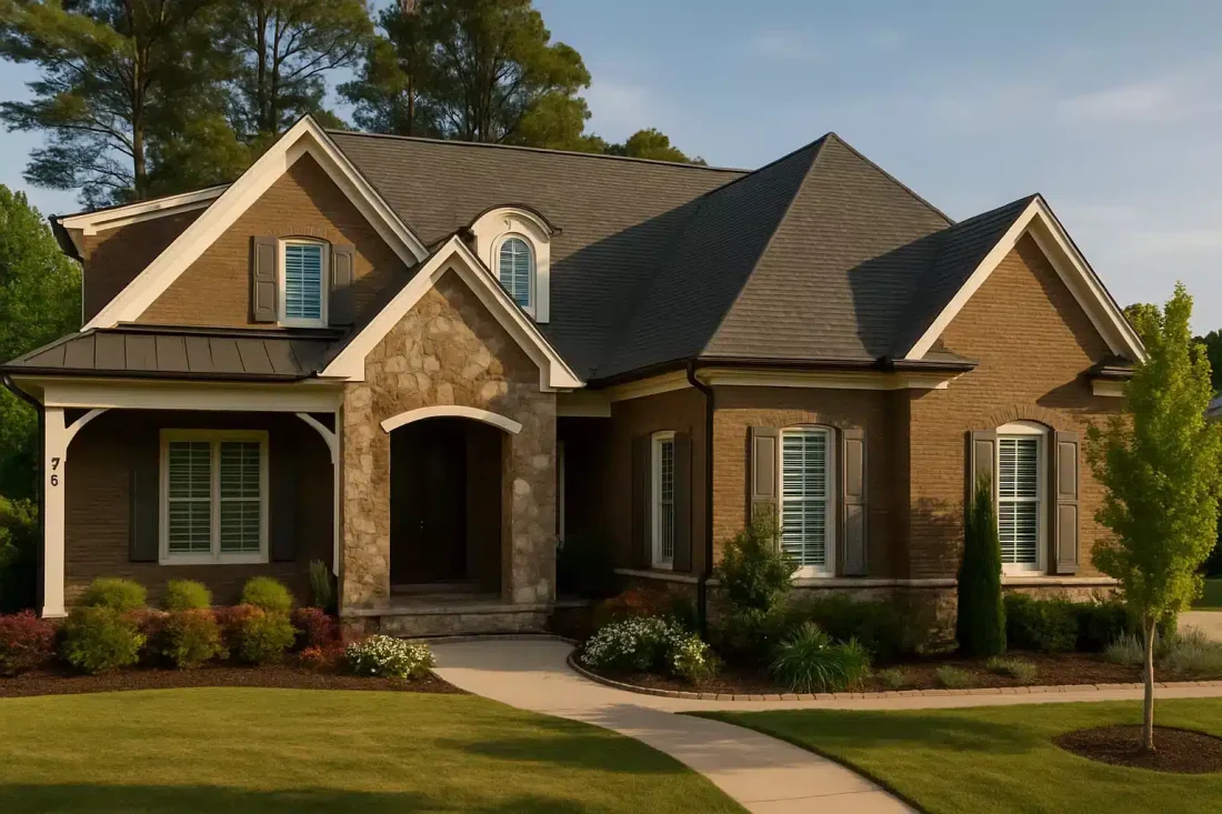 2-story home design with 5 bedrooms, 4 baths