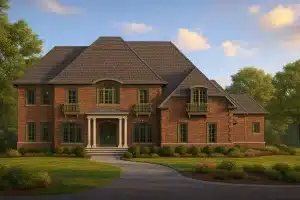 French Country–inspired house with 4 bedrooms, 4.5 baths