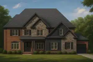 1-story Craftsman ranch home plan with 1,730 heated sq. ft., 3 bedrooms