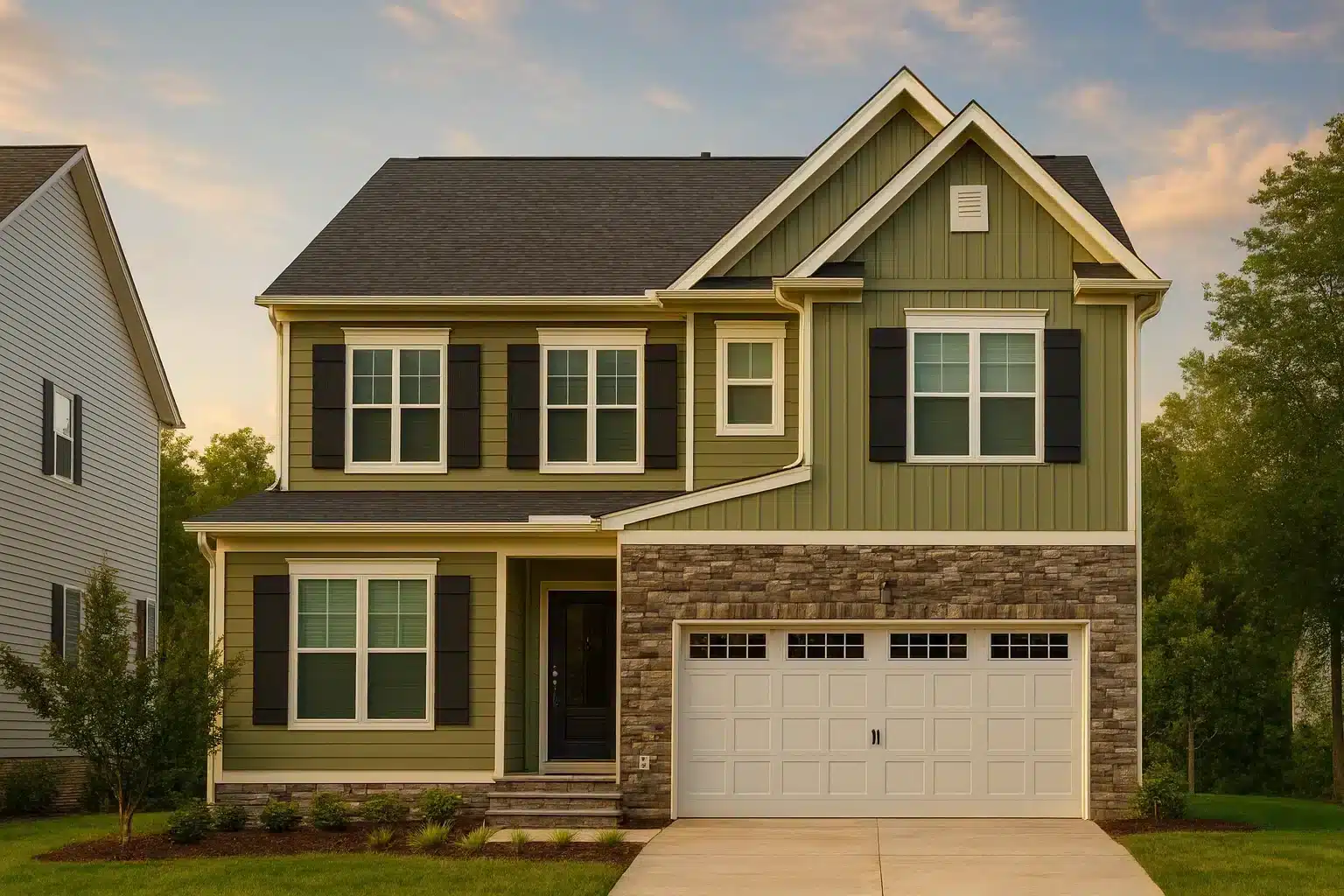 18-1595 HOUSE PLAN - Traditional Craftsman Home Plan - 4-Bed, 3-Bath, 2,850 SF 2 3,932 sq. ft. modern suburban house plan with 5 bedrooms