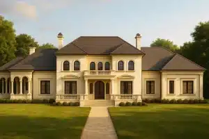 Luxury 2-Story House Plan with French Provincial & Mediterranean Designs