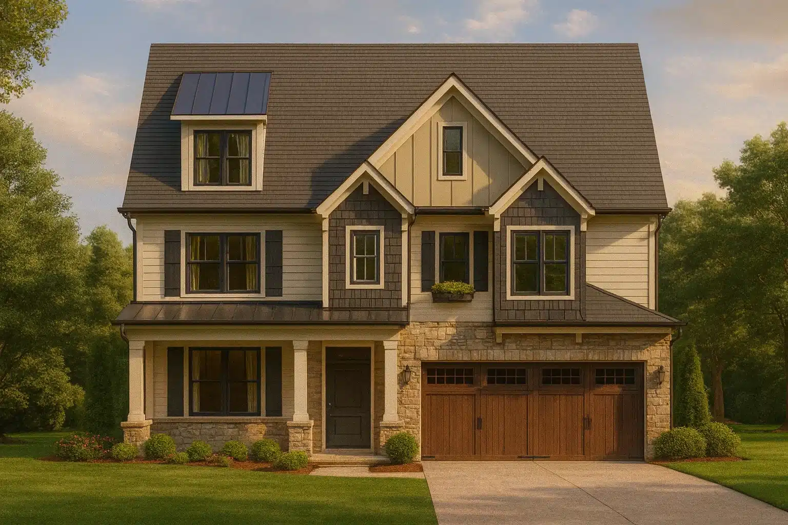 Beautiful 2-Story House Plan with Craftsman Architectural Details