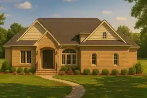 Traditional Home Plan with CAD Blueprint and Craftsmanship