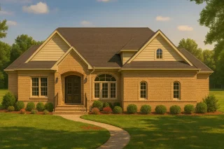 Traditional Home Plan with CAD Blueprint and Craftsmanship