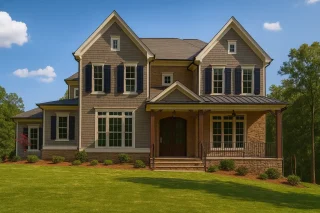 Elegant 3-Story House Plan with Traditional Craftsman Design
