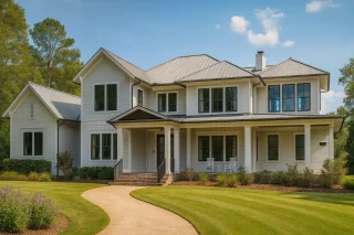 Colonial Farmhouse House Plans 2 Elegant 2-Story House Plan with Coastal Architecture and CAD Blueprint