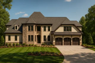 Custom Home Plan with 3 Beds, 3.5 Baths – French Elegance & Modern Function