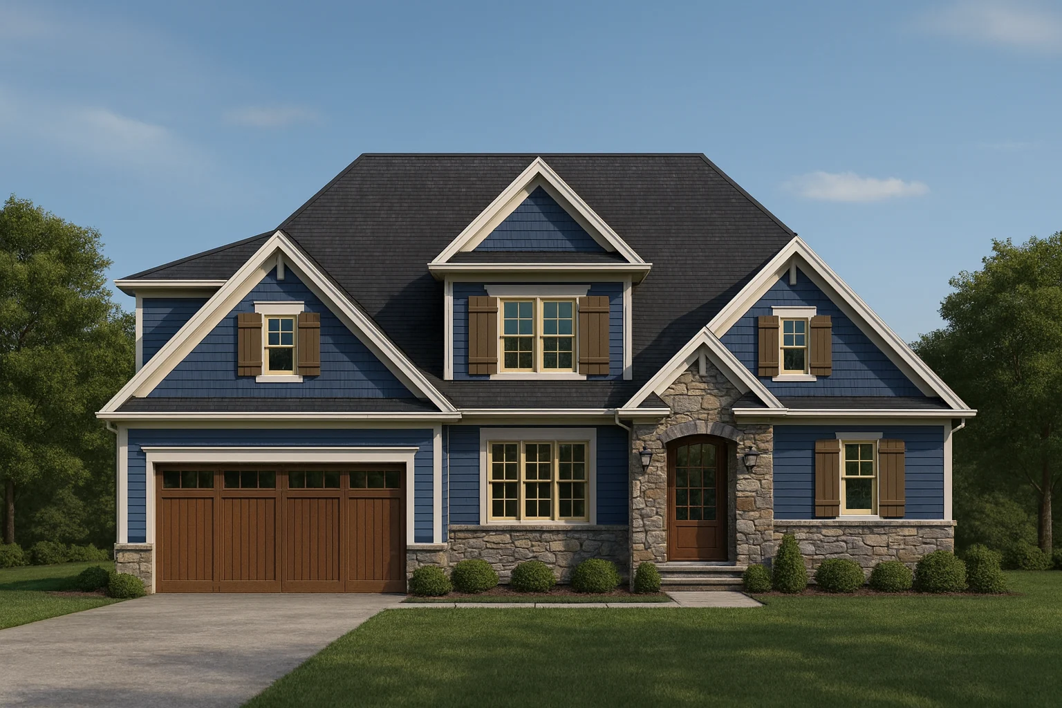 Craftsman house plan with 2,683 heated sq. ft.