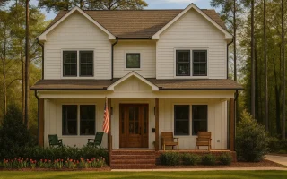 Plan  16-1351 - Washington Plateau |  Modern Farmhouse - 4-Bed, 3.5-Bath, 3,295 SF