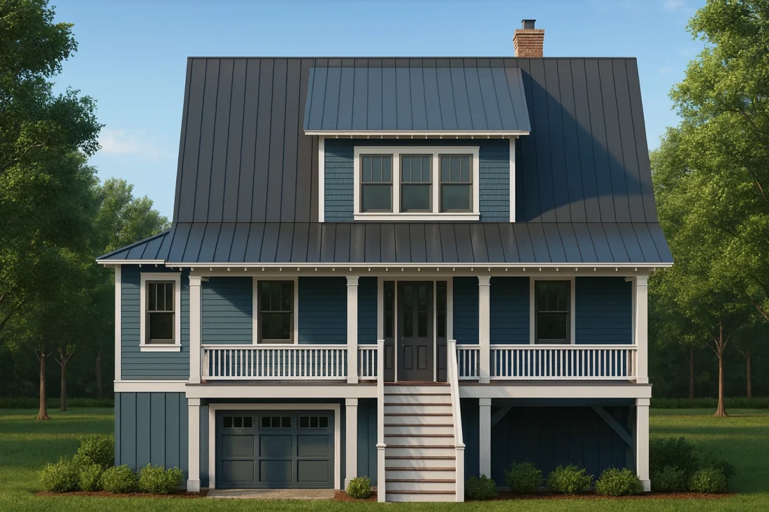 beach home design features 2,130 heated sq. ft.