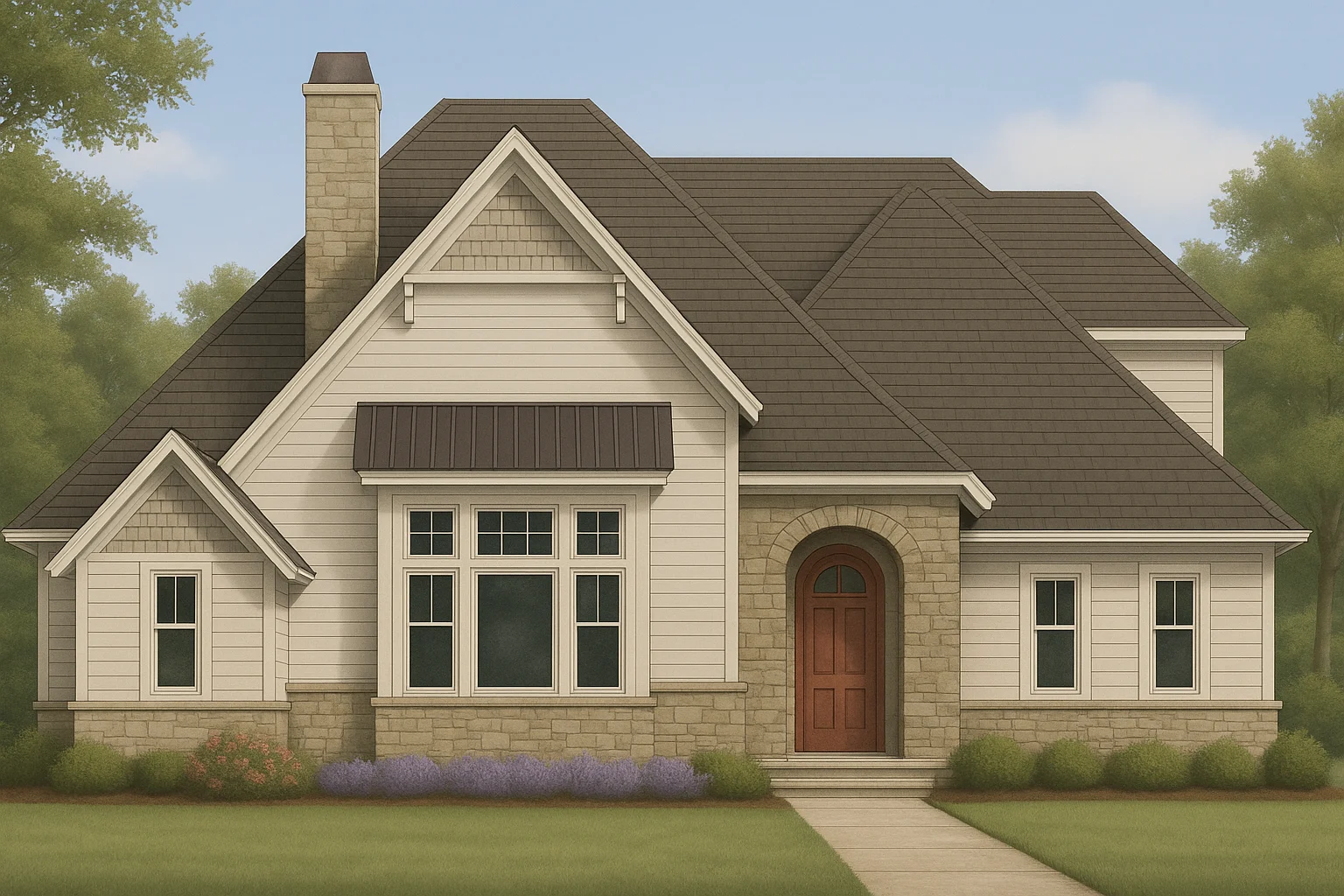 European House Plans 29 1.5-story Craftsman house plan with 2,922 heated sq. ft.