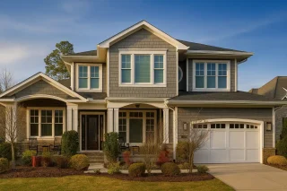 4-bedroom, 3.5-bathroom Shingle-style house plan with 2 stories