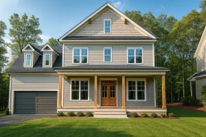 Traditional Craftsman Home Plan with 2.5 Floors and Garage