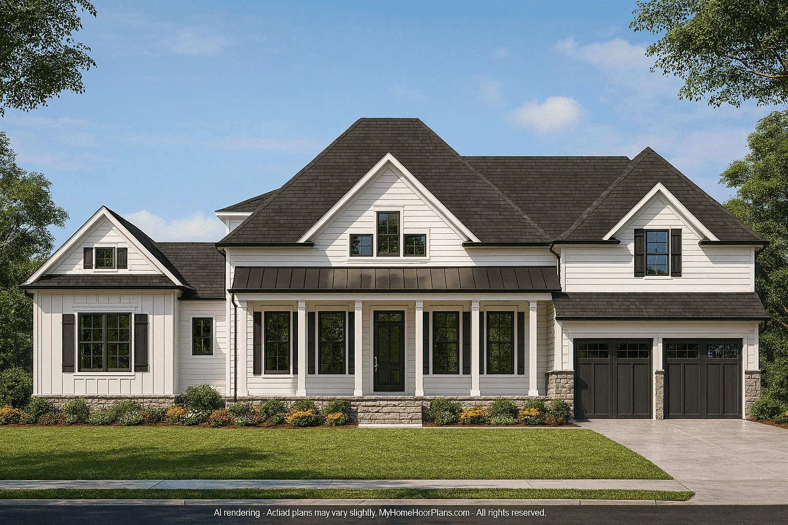 14-1880 HOUSE PLAN - Modern Craftsman House Blueprint with Spacious Floor Plans 2 3,750 heated sq. ft., 1.5 stories