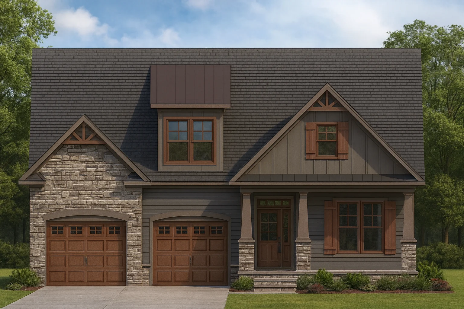 European House Plans 2 1.5-story Craftsman house plan featuring 2,681 heated sq. ft.
