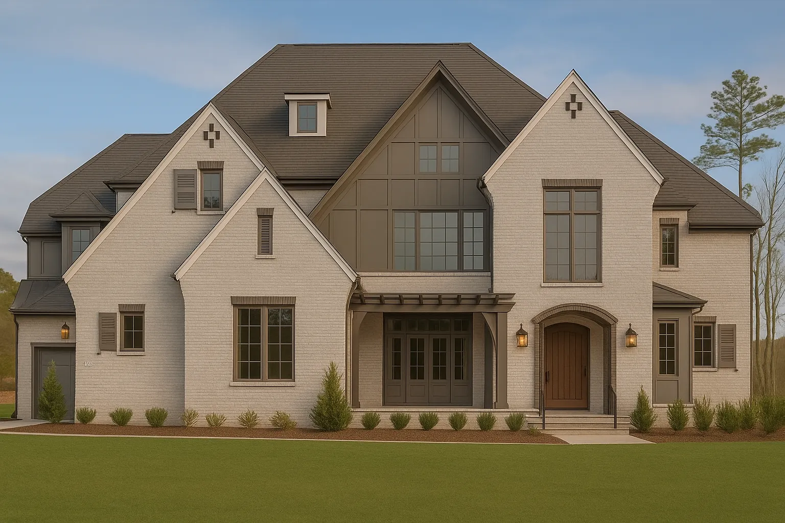 European House Plans 4 19-1766 HOUSE PLAN - Elegant Tudor-Style House Plan – 5 Bed, 5+ Bath, 4,183 Sq. Ft.