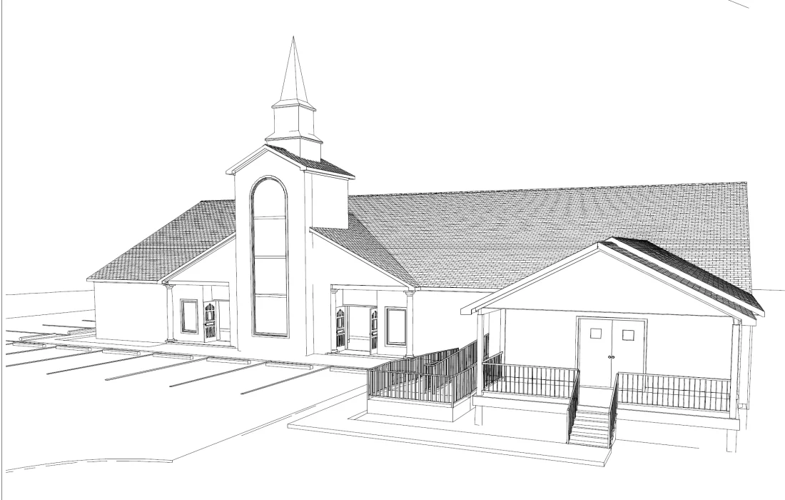 6,232 SF Church Architectural Plan