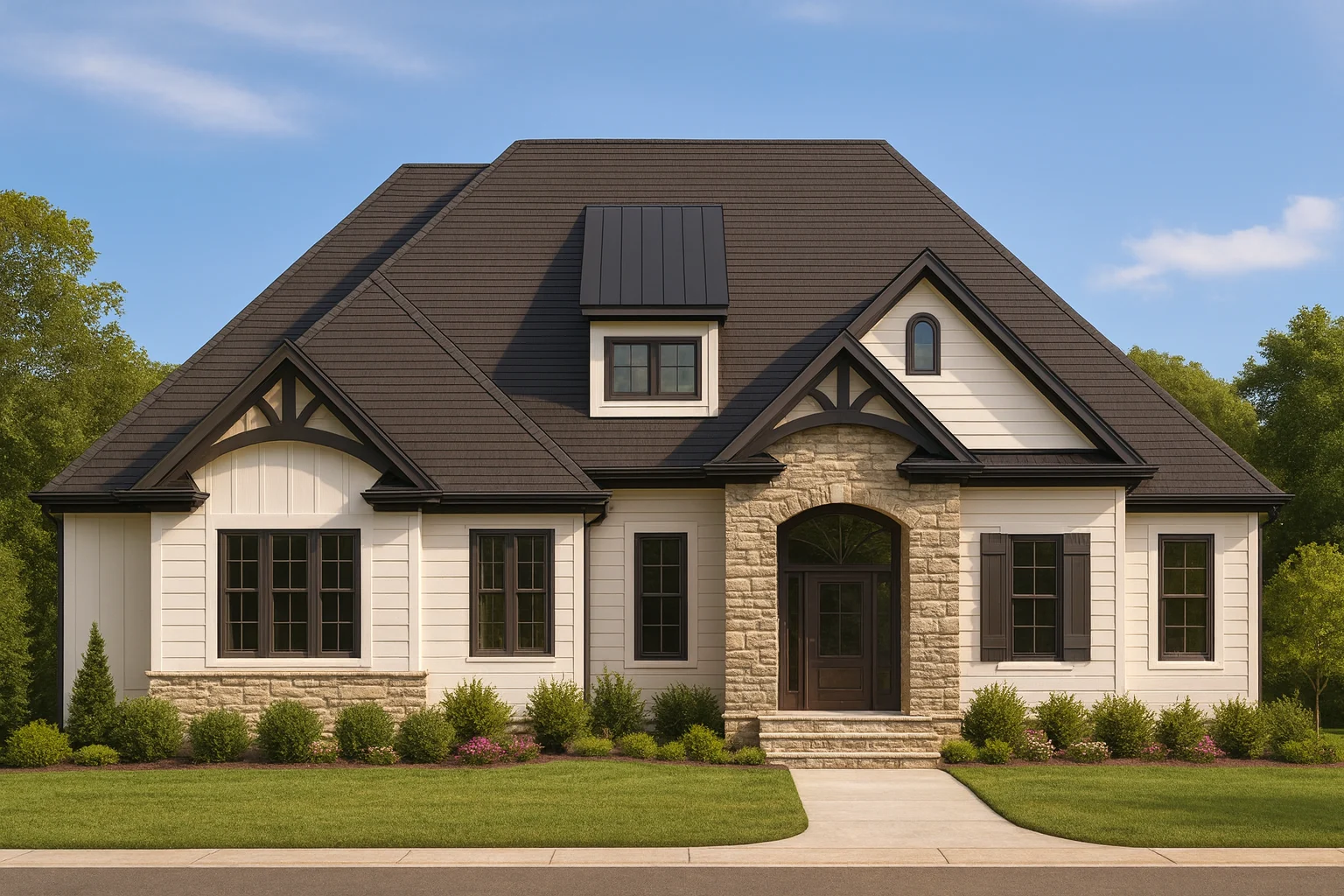 Affordable House Plans 5 Modern Craftsman Home Blueprint with 2-Story Design and Garage