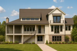 Modern Craftsman House Plan with 5 Bedrooms and Flexible Floor Layout