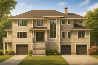 Expansive 3-Story Coastal Beach House Plan with Elegant CAD Designs