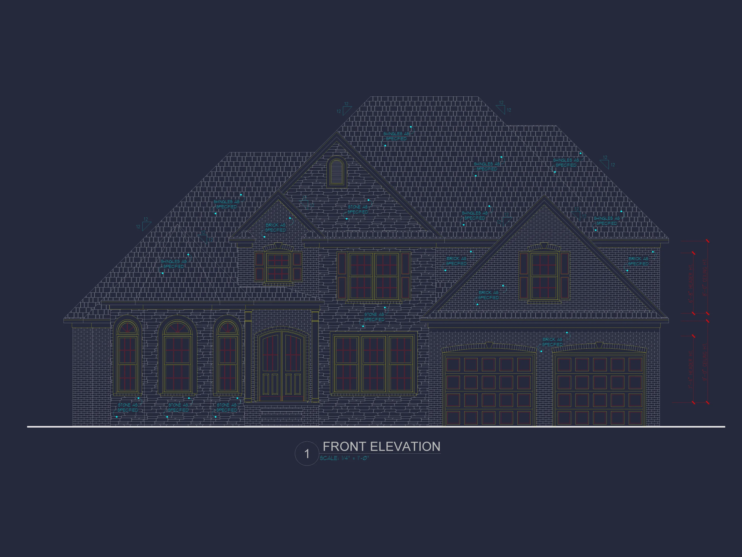 10-1097 HOUSE PLAN - Traditional Brick House Plan with French Country Style – 4 Bed, 3,769 Sq Ft 2 10-1097 HOUSE PLAN - Traditional Brick House Plan with French Country Style – 4 Bed, 3,769 Sq Ft - Image 2