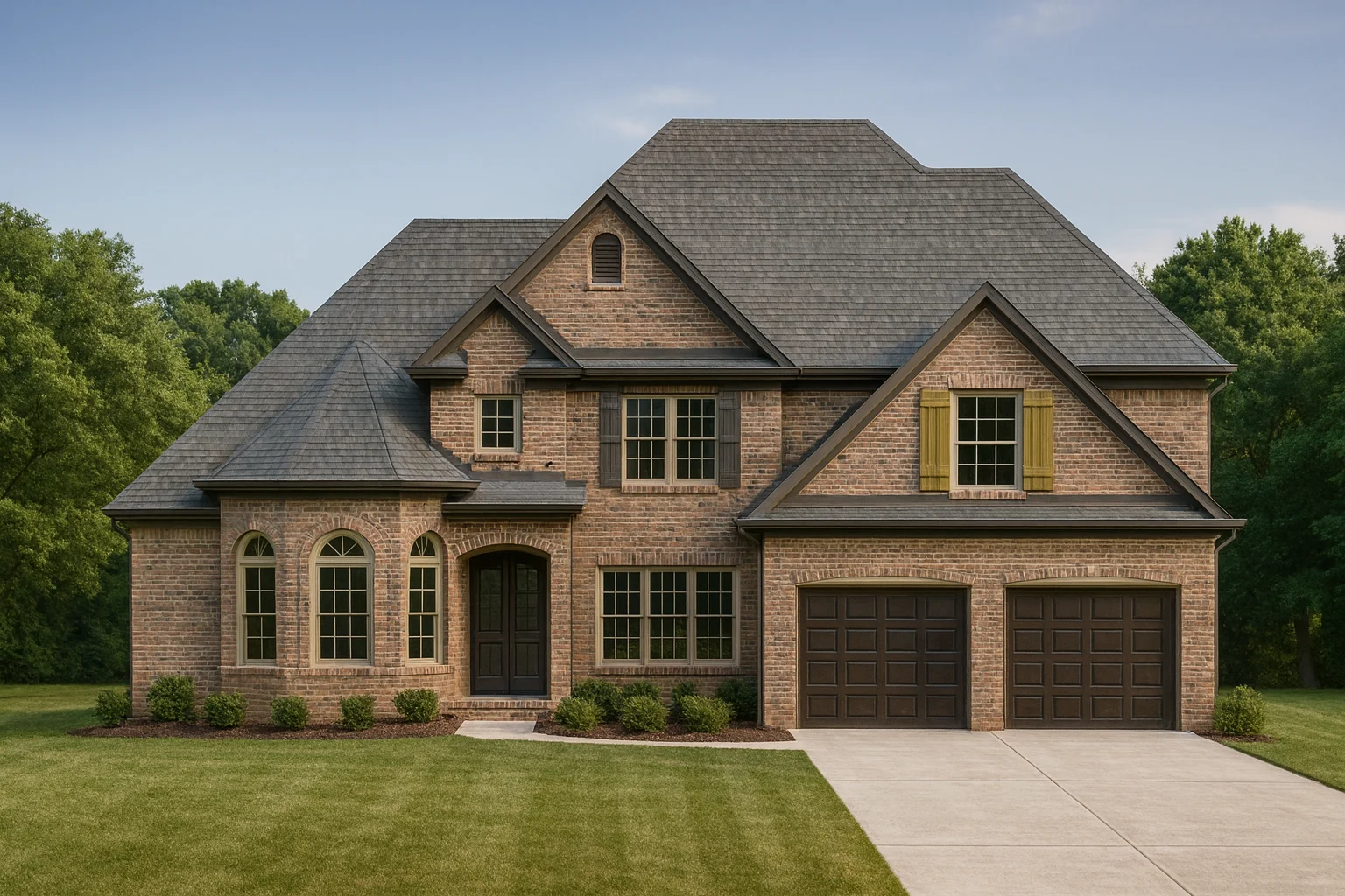 Traditional Brick House Plan With French Country Style 4 Bed 3769 Sq Ft
