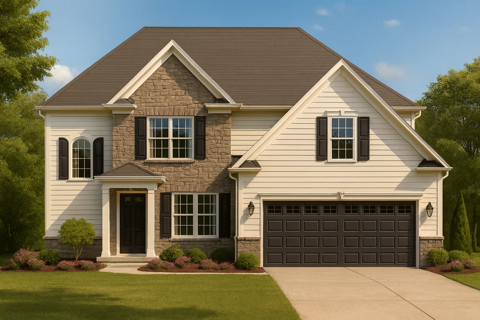 Country Farmhouse Plans 11 Traditional Colonial Revival House Plan With Stone Accents 2664 Sq Ft 5 Bedrooms