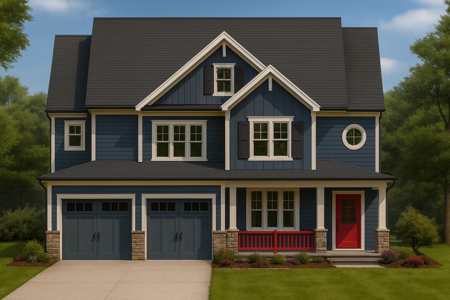 Country Farmhouse Plans 2 Modern Farmhouse Colonial Revival 25 Story 4 Bed 2315 Sq Ft