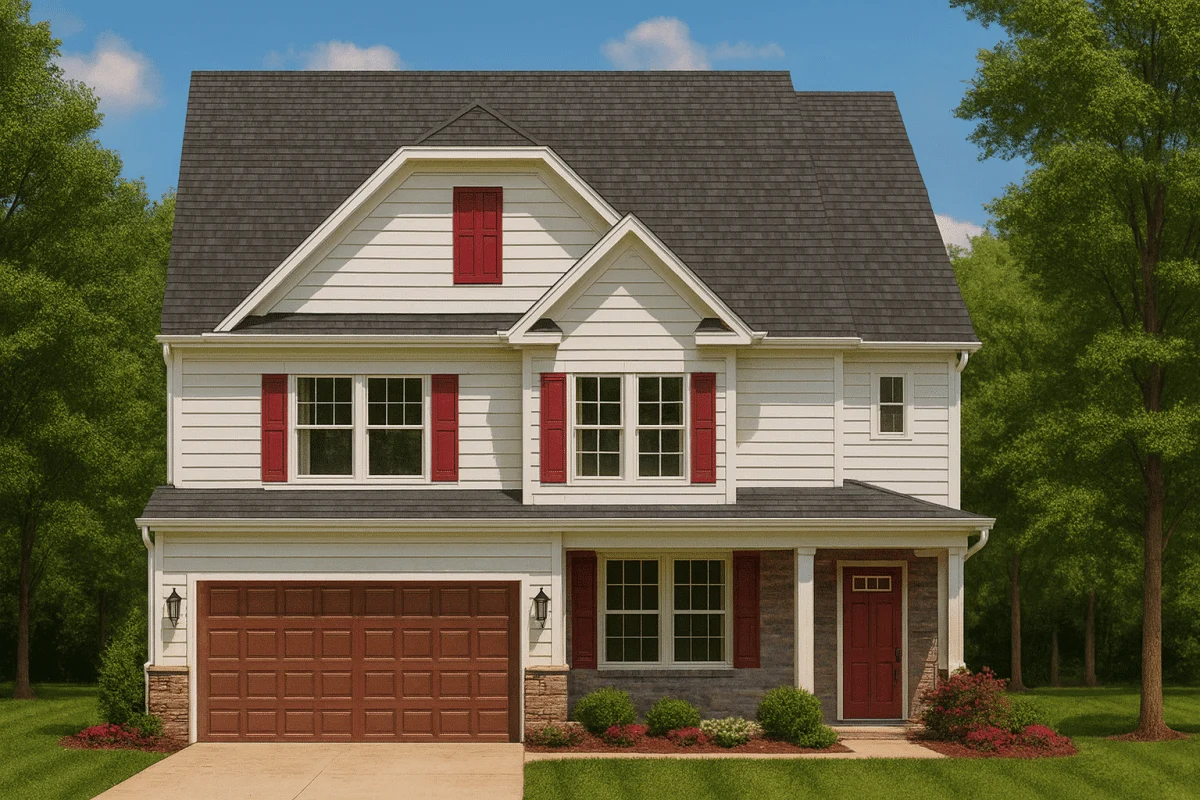 Country Farmhouse Plans 4 Traditional Colonial Revival Suburban House Plan 4 Beds 2575 Sq Ft 2 Stories