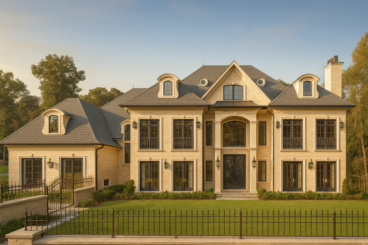 French Provincial Luxury House Plan