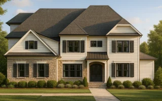 Plan  8-1019 - Auburn Crossing Residence | New American - 4-Bed, 3.5-Bath, 3,465 SF