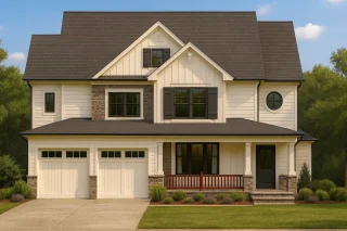 Modern Farmhouse Plan 2315 Sq Ft 4 Bed 2 Story With Open Layout Cad Designs