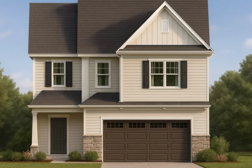 Classic 2-Story House Plan with Brick and Stone Curb Appeal