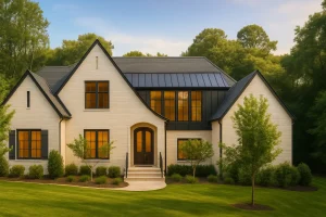 Tudor-inspired architecture with 4,116 heated sq. ft.