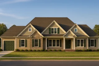 3-bedroom, 3-bathroom 1.5-story house plan with 3,213 heated sq. ft.