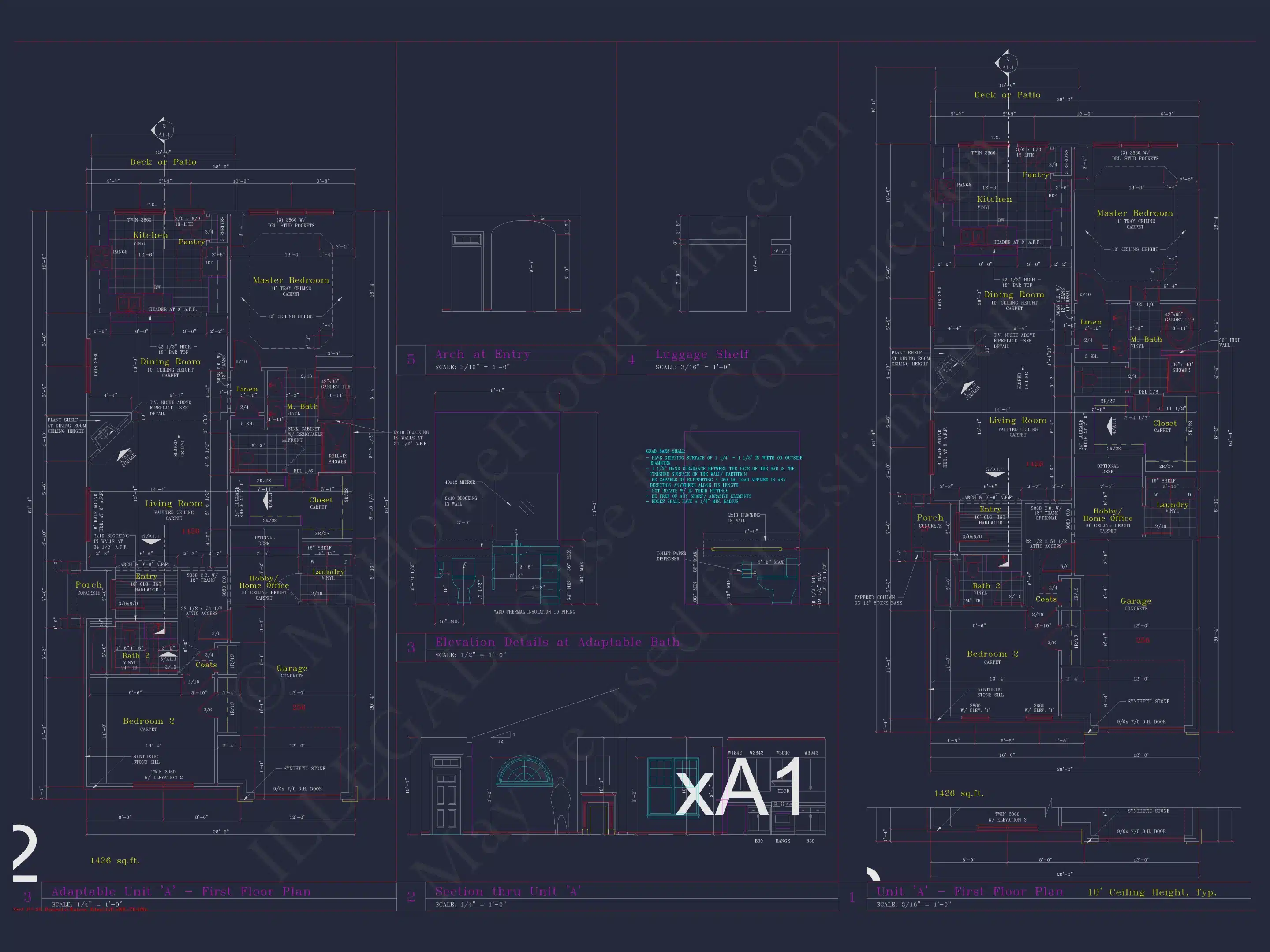 Traditional Suburban & Transitional Colonial Revival 6-Unit Townhome Plan featuring stone and siding exterior • 3 bed • 2.5 bath • 2,100 SF per unit. Open-concept layout, 2-car garages, covered entries, and timeless curb appeal. Includes CAD + PDF files, structural engineering, and an unlimited build license — perfect