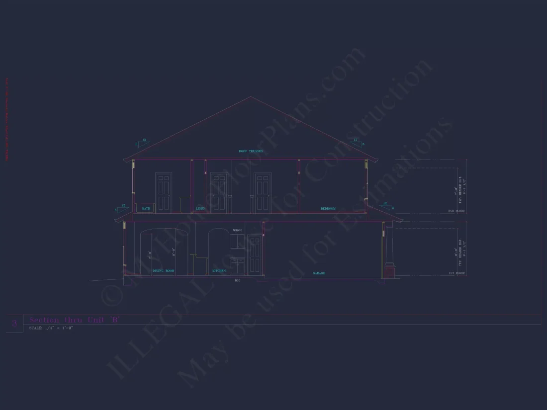Traditional Suburban & Transitional Colonial Revival 6-Unit Townhome Plan featuring stone and siding exterior • 3 bed • 2.5 bath • 2,100 SF per unit. Open-concept layout, 2-car garages, covered entries, and timeless curb appeal. Includes CAD + PDF files, structural engineering, and an unlimited build license — perfect