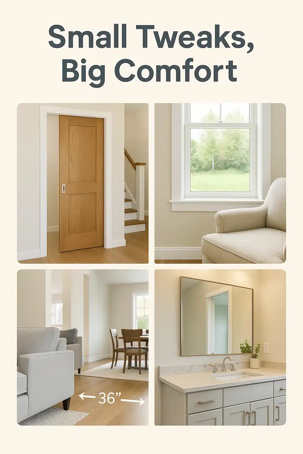 small tweaks big comfort infographic