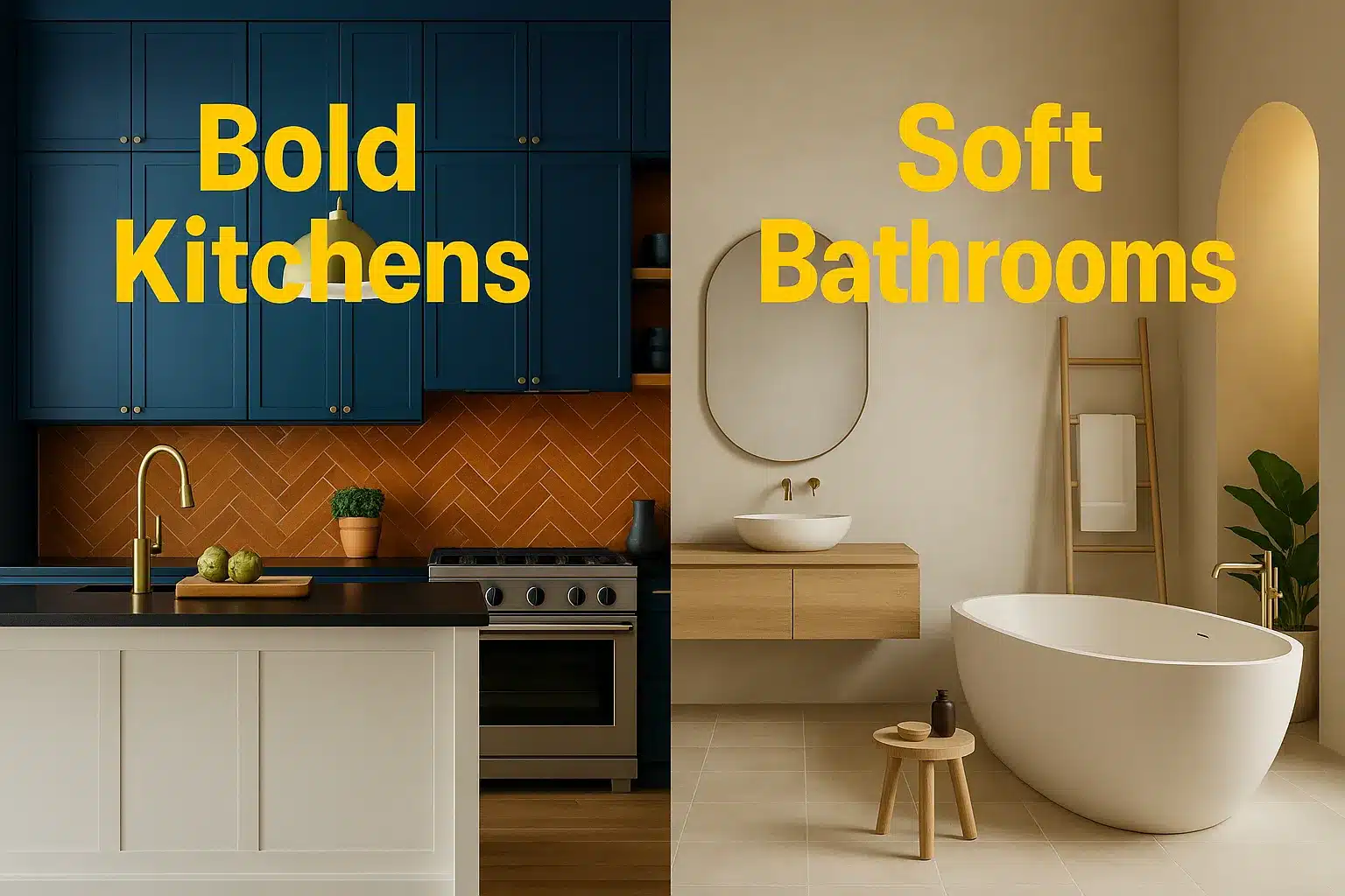 bold kitchens and soft bathrooms 2026