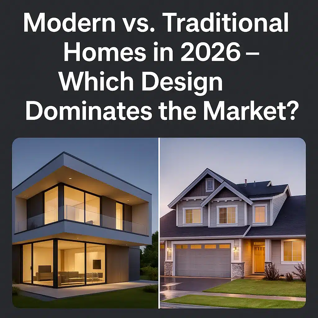 Modern vs. Traditional Homes in 2026: Which Style Leads the Market?