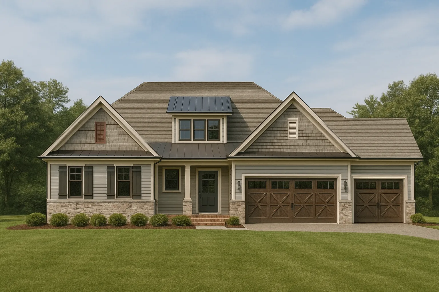 18-2077 HOUSE PLAN -Modern Farmhouse Home Plan - 3-Bed, 2-Bath, 1,704 SF