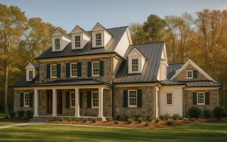 Plan  17-1037 - The Smith Manor |  Colonial - 5-Bed, 5-Bath, 5,621 SF