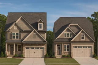 House Plans with Screened-In Porch 14 Front elevation of a Traditional New American style home featuring horizontal lap siding, shingle accents, and partial stone wainscoting with a welcoming covered porch.