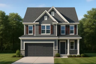 Modern Suburban Home Plan with 3 Bedrooms and Efficient 2-Story Design