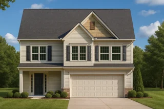 Beautiful 2-Story House Plan with Open Layout and CAD Blueprint